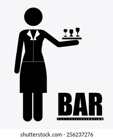 bar, design over, white background
