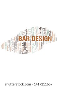 Bar Design word cloud. Wordcloud made with text only.