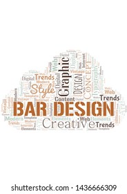 Bar Design word cloud. Wordcloud made with text only.