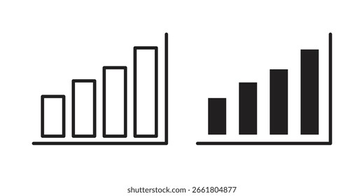 ícone do diagrama de barras vetor editável. conjunto de vetores pretos