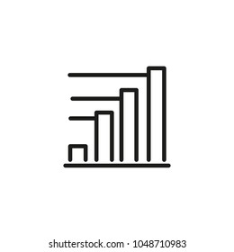 Bar diagram line icon. Presentation, report, analytics. Financial report concept. Can be used for topics like analysis, economics, statistics.