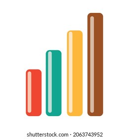bar diagram statistics icon isolated