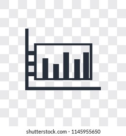 Bar diagram vector icon isolated on transparent background, Bar diagram logo concept