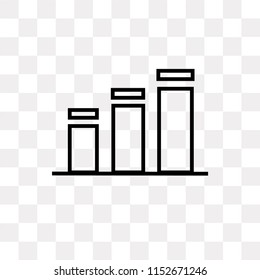 Bar diagram vector icon isolated on transparent background, Bar diagram logo concept