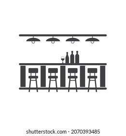 bar display illustration, vector art.