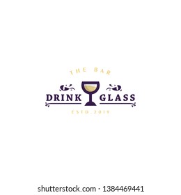 BAR DRINK VINTAGE LOGO TEMPLATE