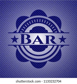 Bar emblem with jean high quality background