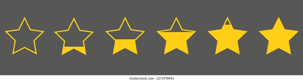 Bar filling stars.  The game bar fills with stars. Vector illustration eps10