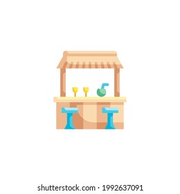 bar Flat Icon Isolated On White Background