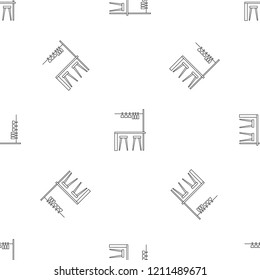 Bar furniture pattern seamless vector repeat geometric for any web design