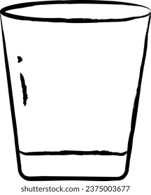 Bar glass hand drawn vector illustration