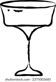 Bar glass hand drawn vector illustration