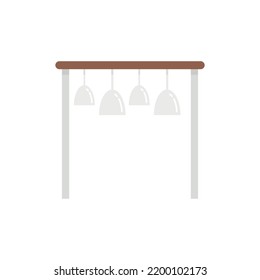 Bar glass stand icon. Flat illustration of bar glass stand vector icon isolated on white background