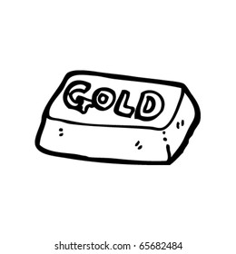 dibujo animado de la barra de oro