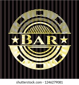 Bar golden badge or emblem