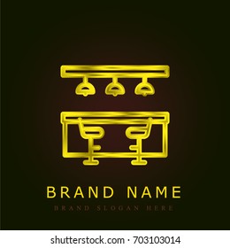 Bar golden metallic logo