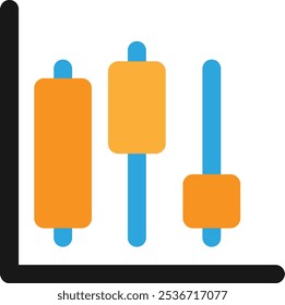 Bar Graph Analytics Icon Vector Flat Illustration