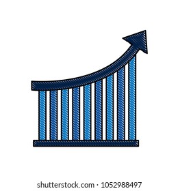 bar graph arrow growth financial business statistic