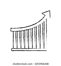 bar graph arrow growth financial business statistic