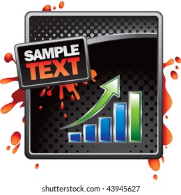 bar graph black halftone grungy advertisement