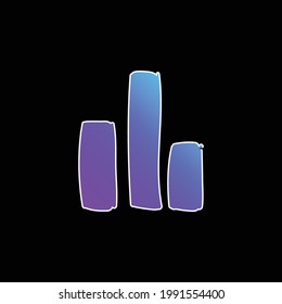 Bar Graph blue gradient vector icon