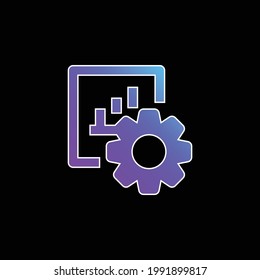Bar Graph blue gradient vector icon