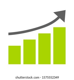 Bar graph, chart icon. Can be used for mobile apps, web apps and printed media