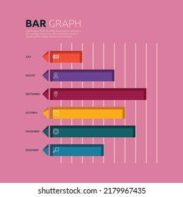 Bar Graph Chart Statistic Data Infographic Template