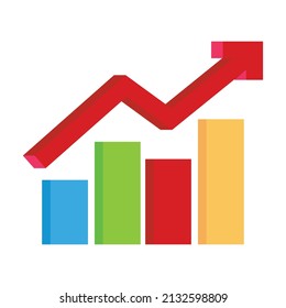 bar graph design with arrow