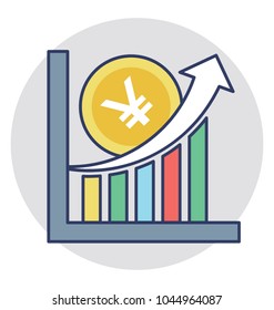 
Bar graph of finance going upwards symbolising financial growth
