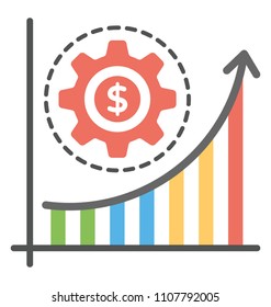 
Bar graph of finance going upwards symbolising financial growth
