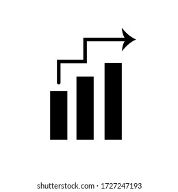 Icono de financiación de gráfico de barras, vector de finanzas,