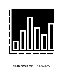 bar graph glyph icon vector. bar graph sign. isolated contour symbol black illustration