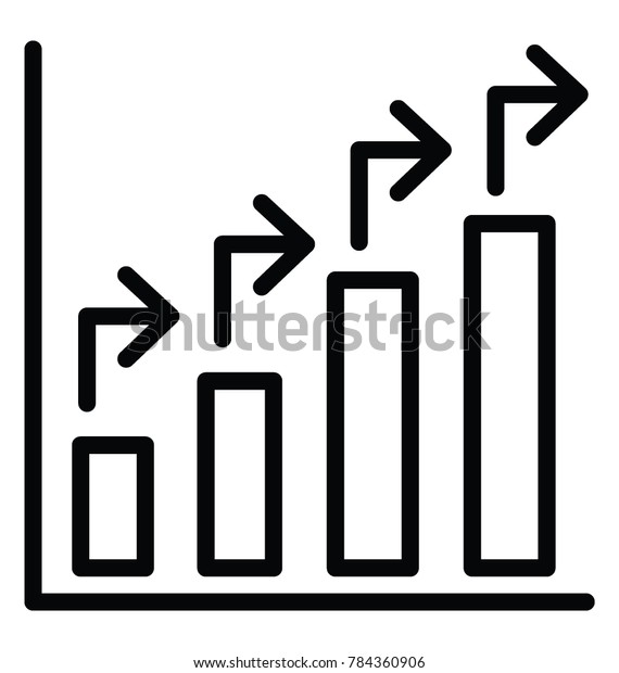 Bar Graph Growth Arrows Symbolizing Growth Stock Vector Royalty Free 784360906 Shutterstock 0462