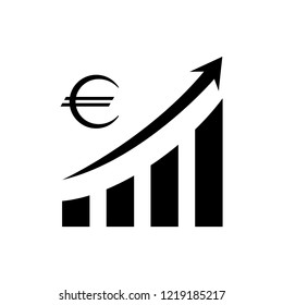 bar graph growth icon