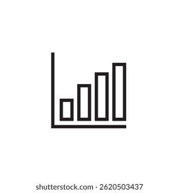 bar graph growth icon editable outline stroke vector eps