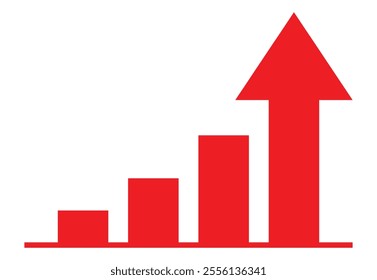 Bar graph icon - business growth sign