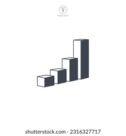 Bar Graph icon. A clean and informative vector illustration of a bar graph, illustrating data in a visually appealing and easy-to-understand format.