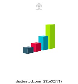 Bar Graph icon. A clean and informative vector illustration of a bar graph, illustrating data in a visually appealing and easy-to-understand format.