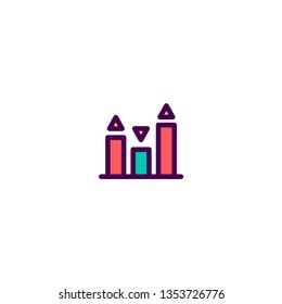Bar graph icon design. e-commerce icon vector illustration