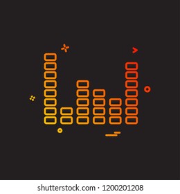 Bar graph icon design vector