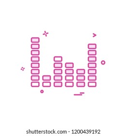 Bar graph icon design vector