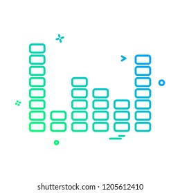 Bar graph icon design vector