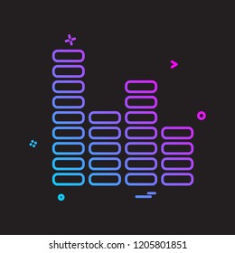 Bar graph icon design vector