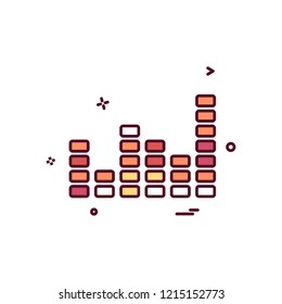 Bar graph icon design vector