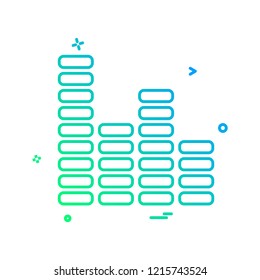 Bar graph icon design vector