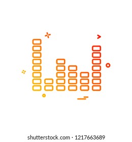Bar graph icon design vector