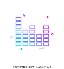 Bar graph icon design vector