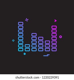 Bar graph icon design vector