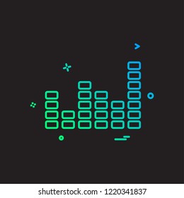 Bar graph icon design vector